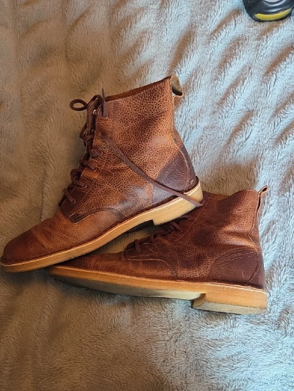 Men's Clarks Desert Mali Brown Leather Lace-Up Boots